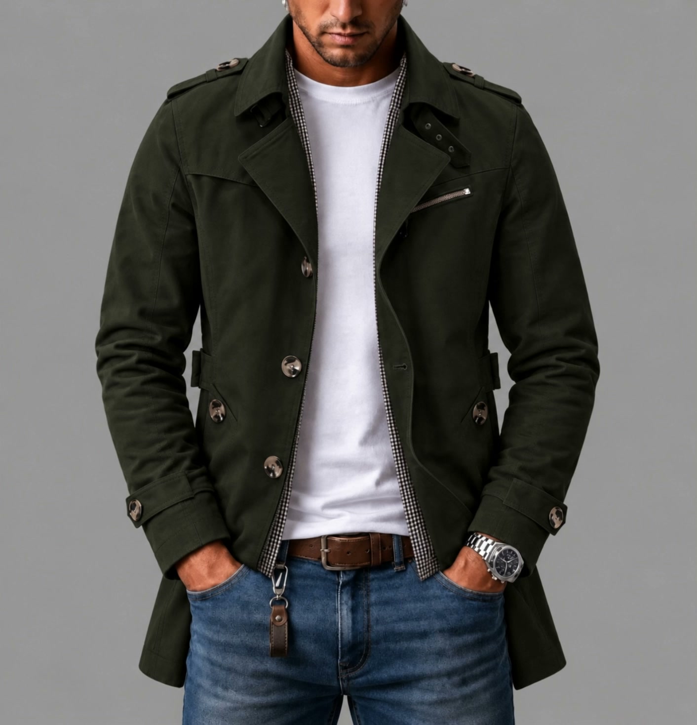 DONACCI Cotton Trench Coat