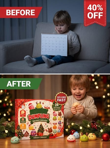 2026 Christmas Squishy Advent Calendar - 24 Days Dumpling Squishies Toys - Christmas Mystery Dumpling