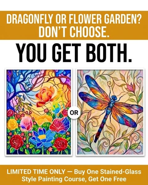 Buy One Stained-Glass Style Course Get Another FREE