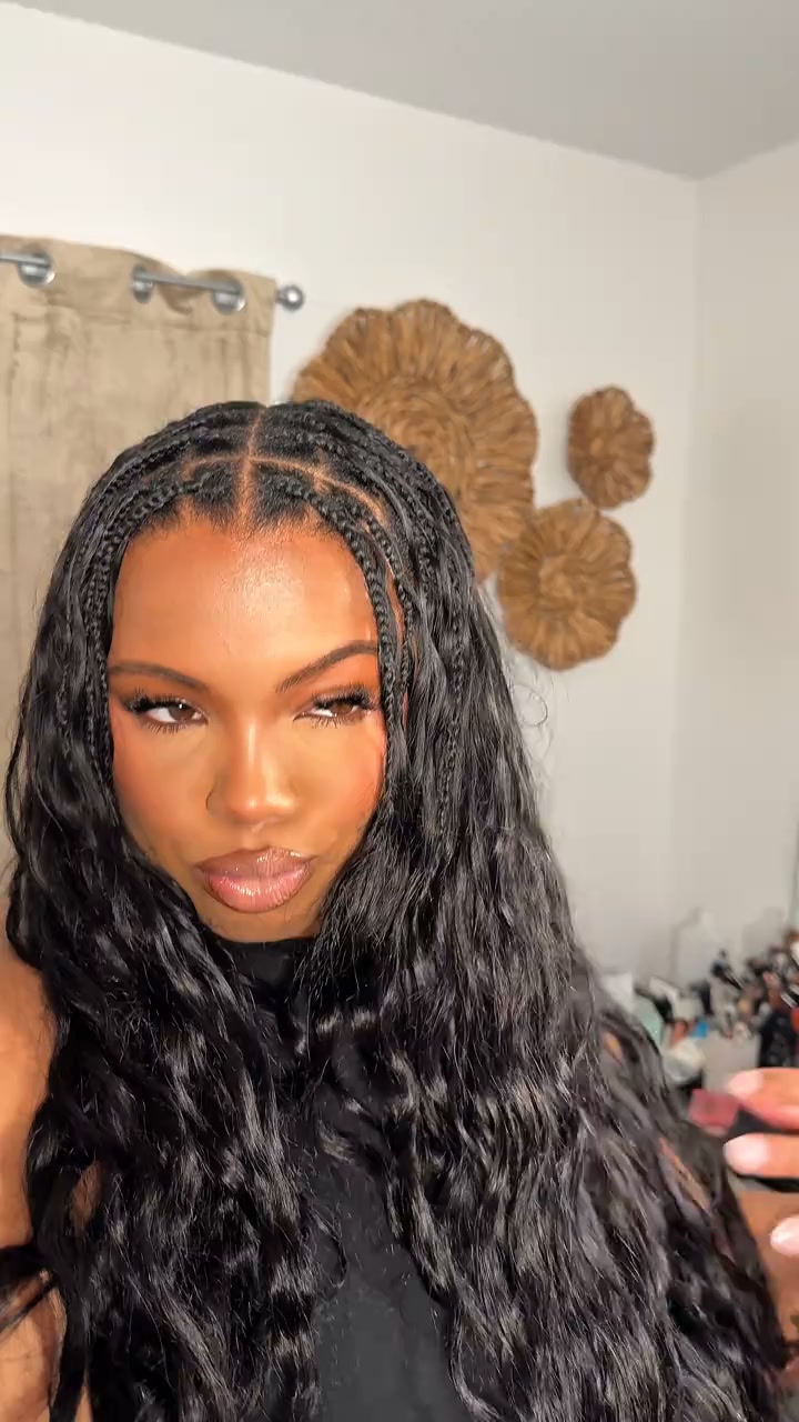 ISEE Body Wave Mermaid Braids Crochet Human Hair for Boho Braids Miracle Knots Ready Pre-Separated Time-Saving Design
