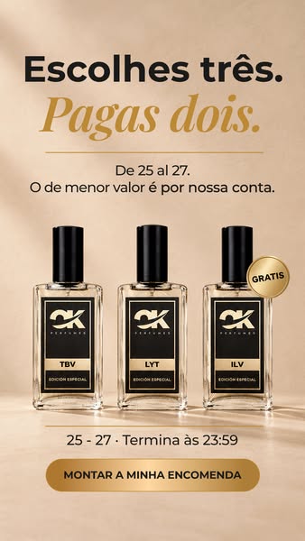 3x2 en OK Perfumes · só este fim de semana