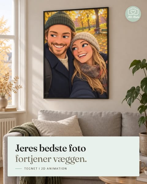 Jeres billede som en sød plakat