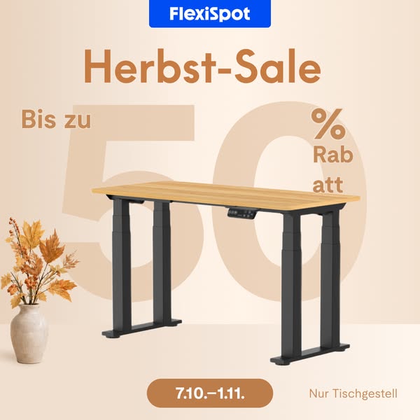 Höhenverstellbare Tischgestelle bis zu 50% Rabatt
