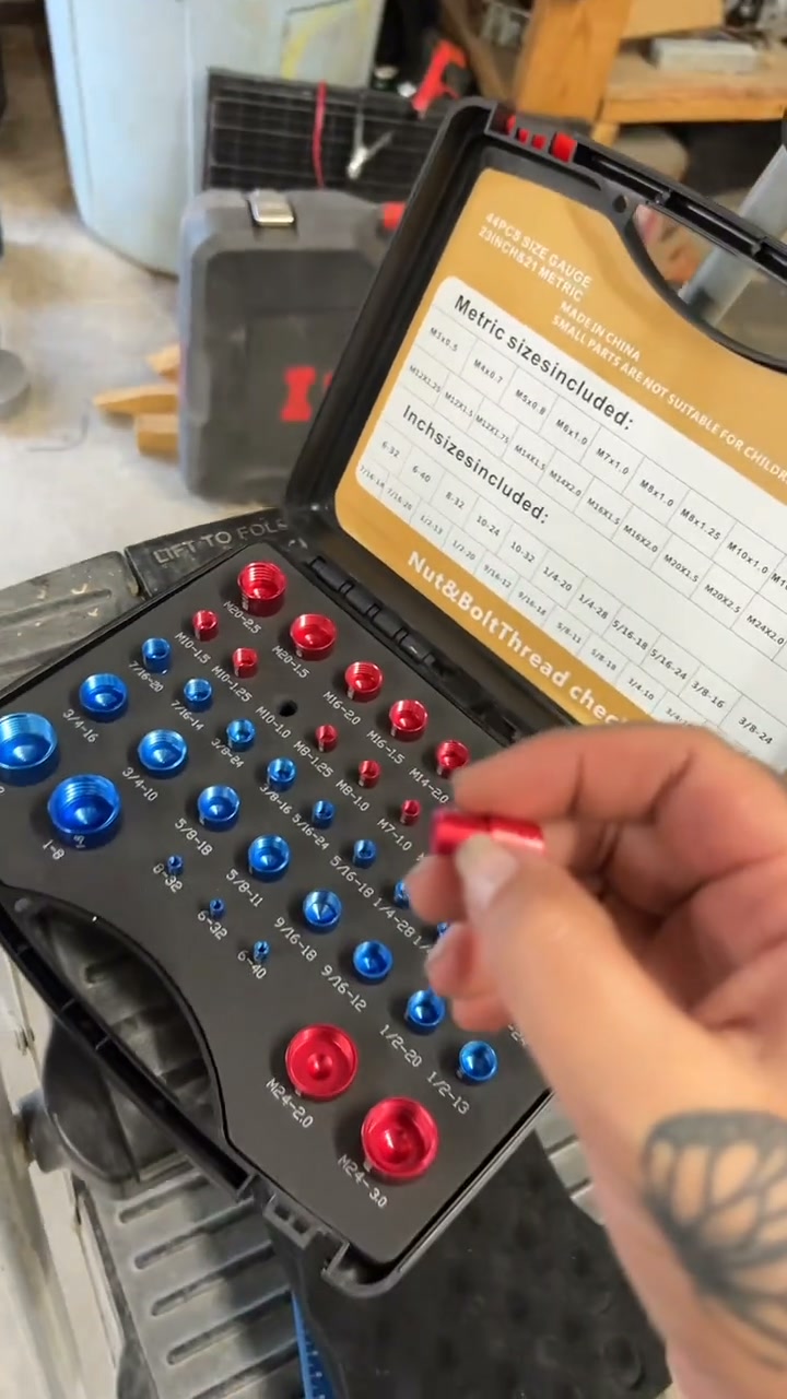 Nut & Bolt Thread Checker — Identify Thread Sizes Fast & Get the Right Fit Every Time!