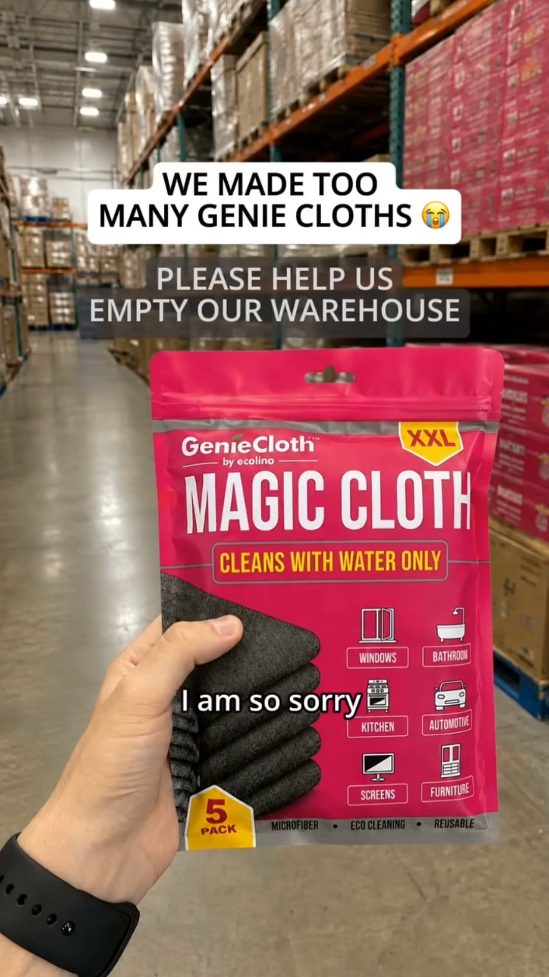 Streak-Free Cleaning. Just Add Water.