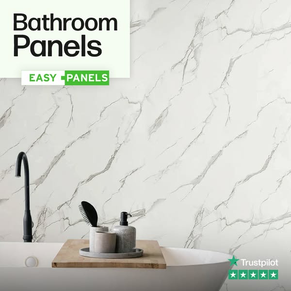 Carrara Marble Matt Shower Panel