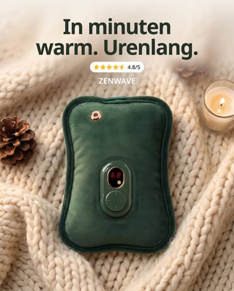 In minuten warm. Urenlang.