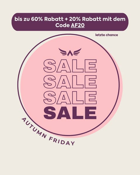 Rabatte bis zu 60 % + weitere 20 % mit Code AF20