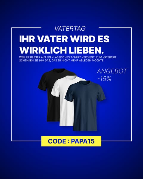 15% mit dem Code PAPA15