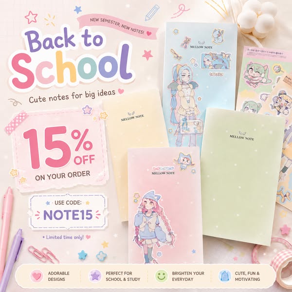 Back to School, But Make It Kawaii - 15% OFF!