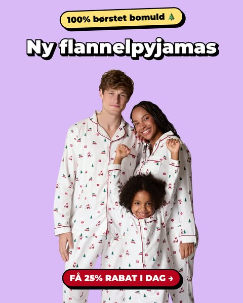 25% rabat på alle julepyjamasser!