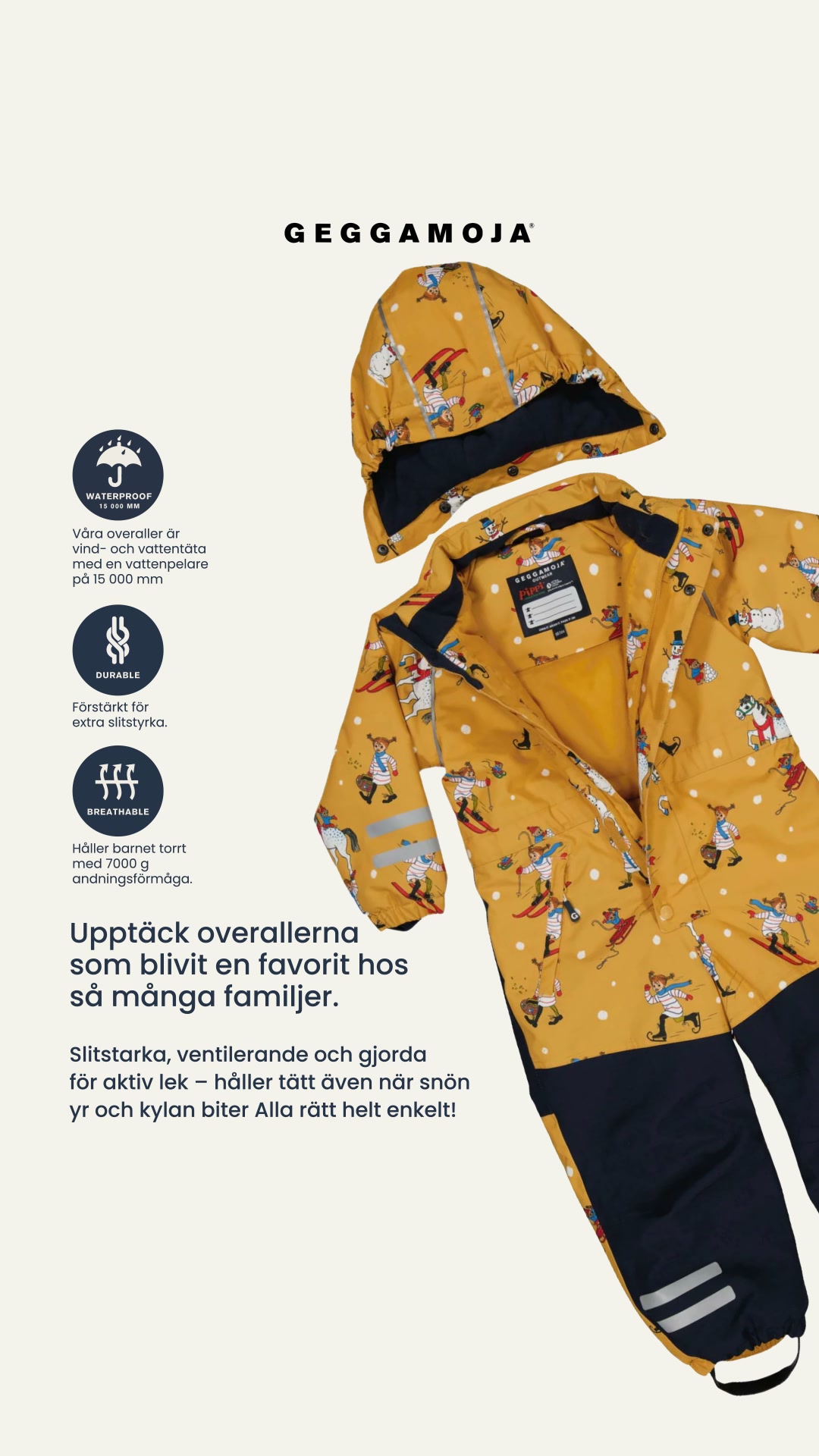 Slitstarka, ventilerande och gjorda för aktiv lek.