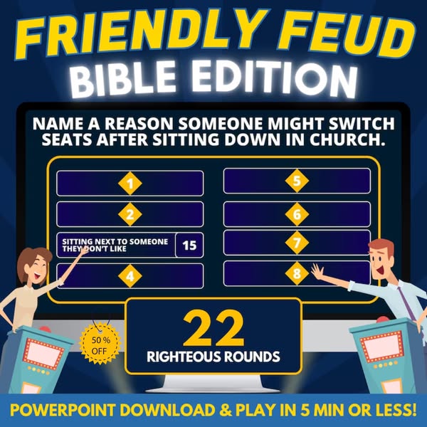 90% Off Bible Friendly Feud Game