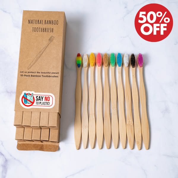 50% Off Bamboo Toothbrush
