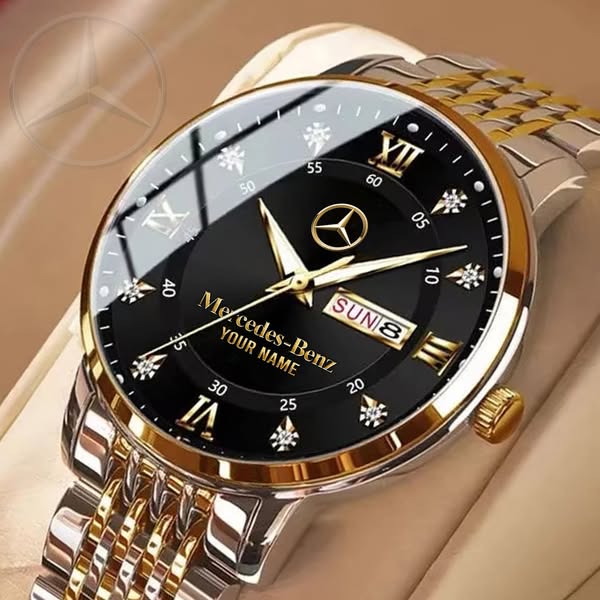 Mercedes Custom Name Elegant Fashion Design Watch