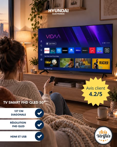 TV Smart Full HD QLED à 259,99 €