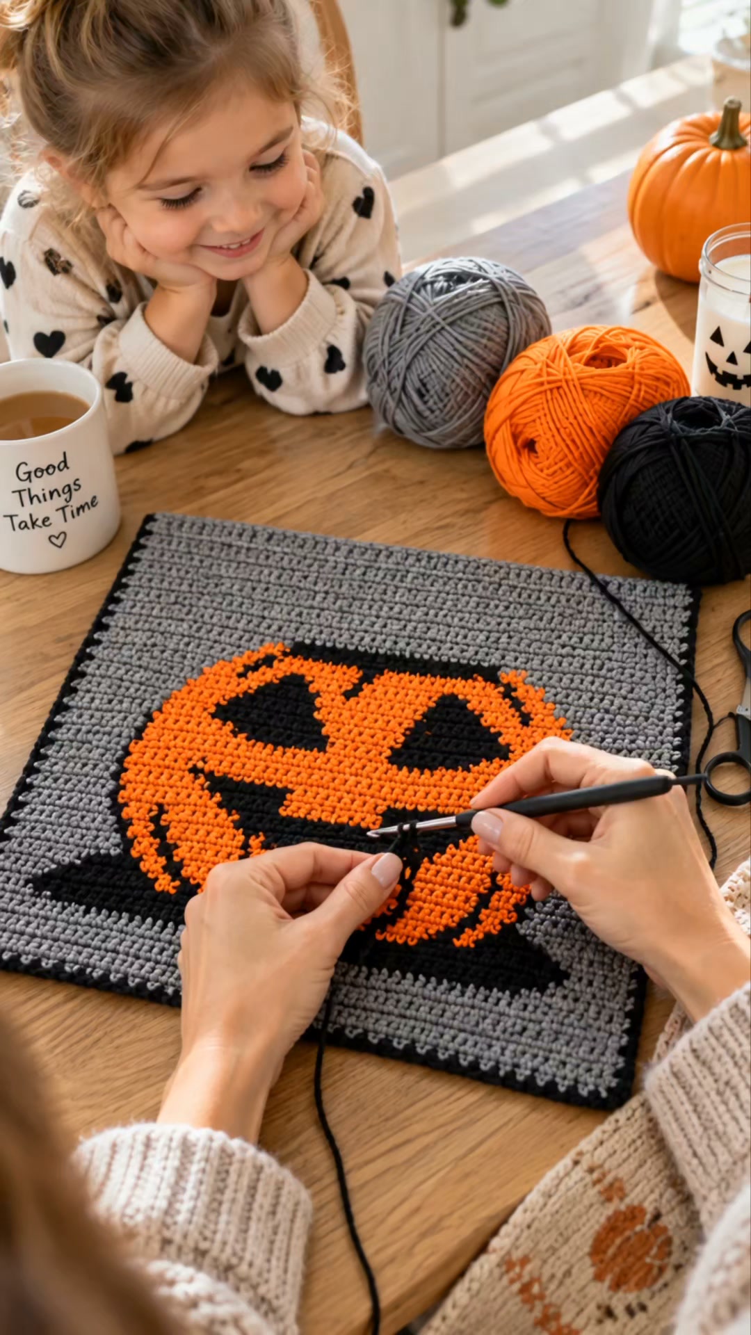 Watch the Pumpkin Appear Row by Row