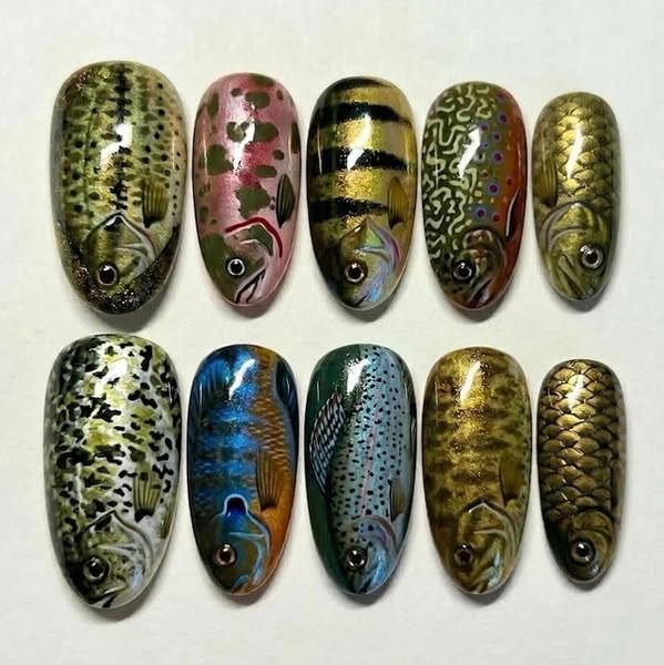 Realistic Aquatic Nature Press On Nails