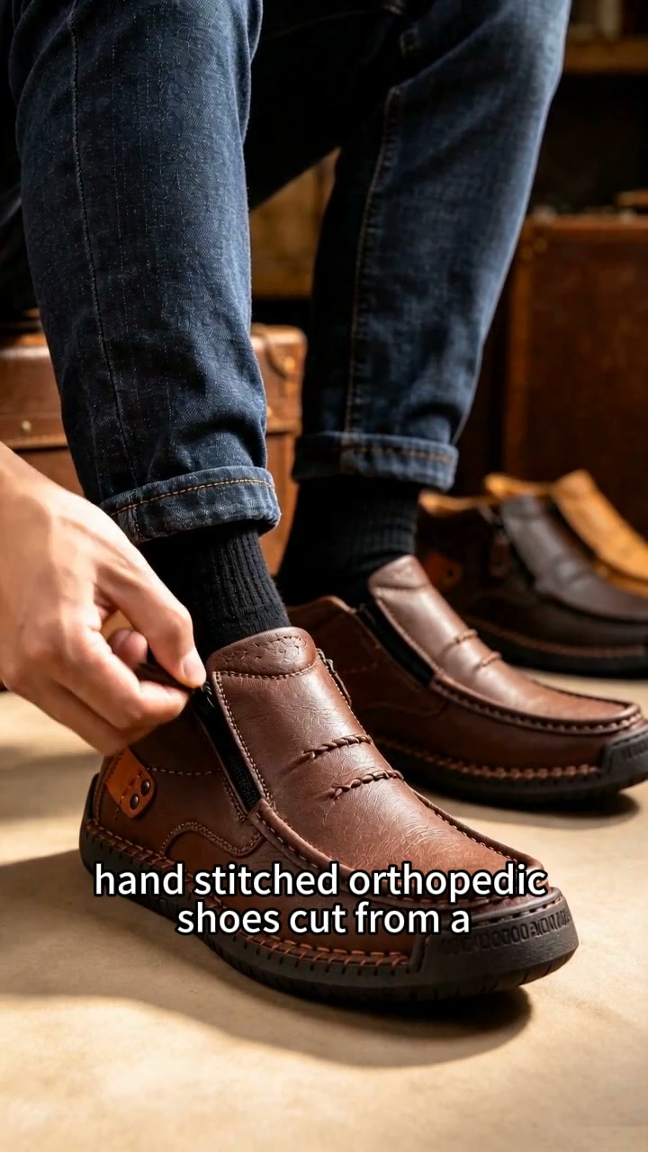 2026 Trending StylePremium Handmade Leather Boots for Men | Arch Support & Wide Toe Box | 50% OFF