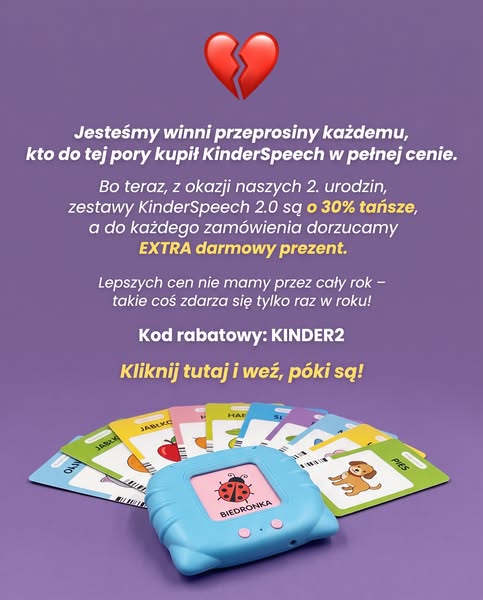 OSTATNIE DNI! KinderSpeech kończy 2 lata