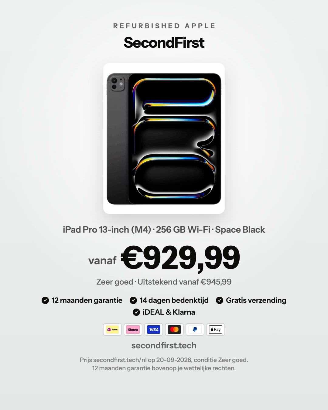 iPad Pro 13" M4 vanaf €929,99