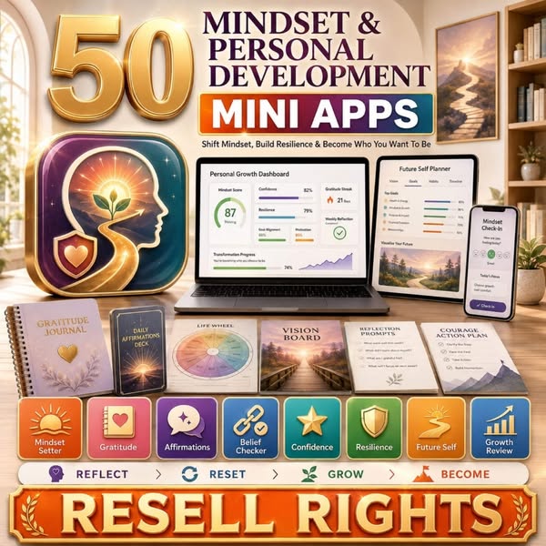 50 Mindset Apps You Can Resell