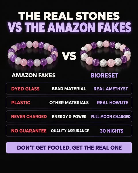 Real stones, not dyed glass
