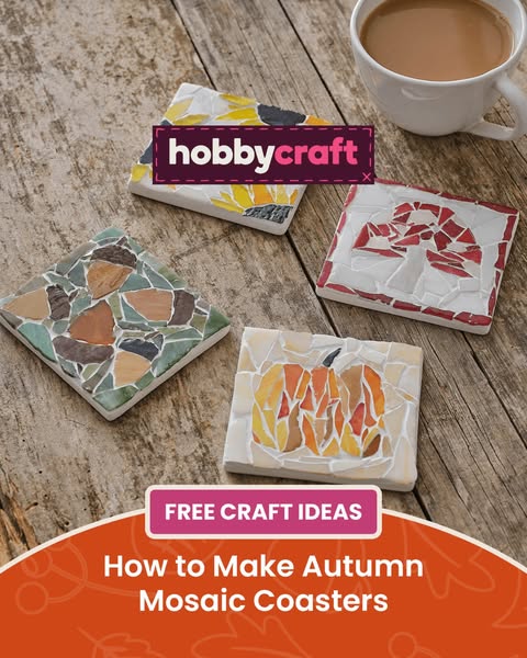 How to Make Autumn Mosaic Coasters