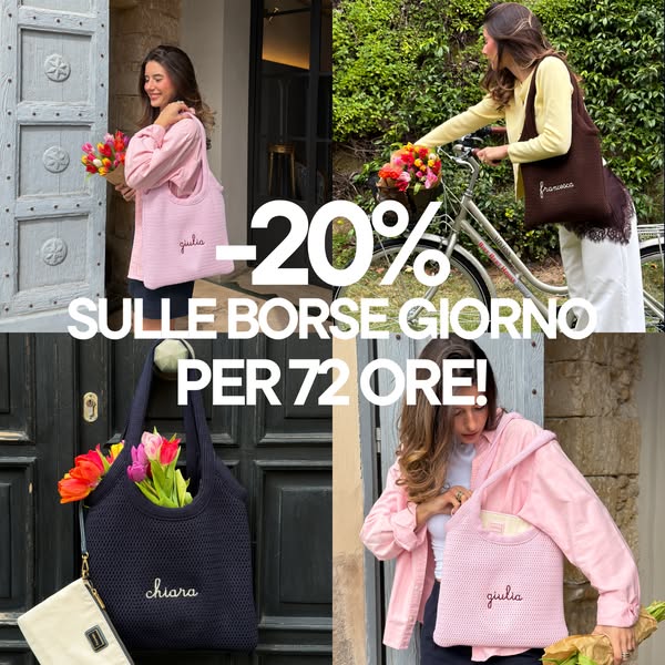 20% sulle borse giorno