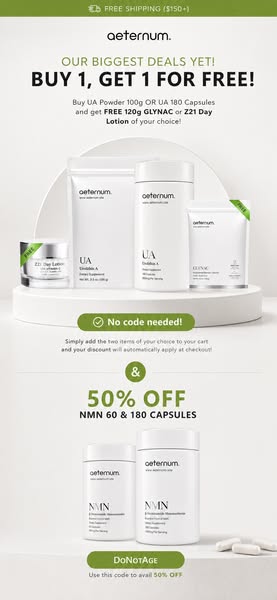 UA + GLYNAC + NMN - the longevity stack on deal