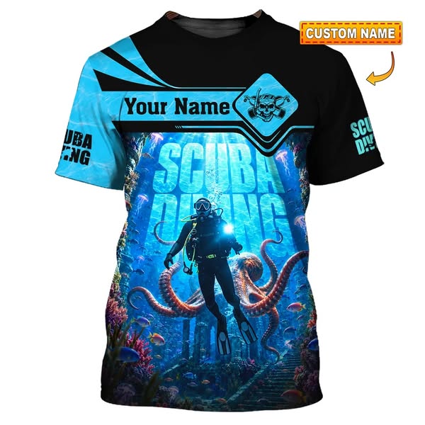 Scuba Diving's Perfect Shirts Custom Name for You!