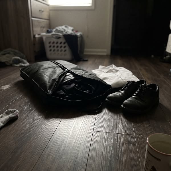 Mike laid out his funeral clothes