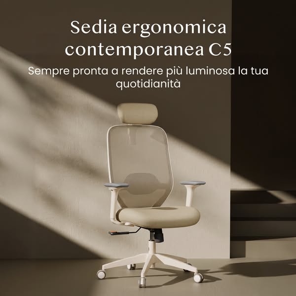 C5: la sedia ergonomica che si adatta a te, non il contrario