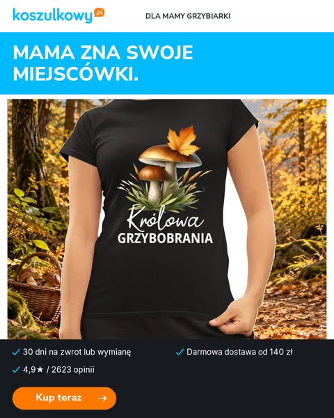 Królowa grzybobrania – damska koszulka