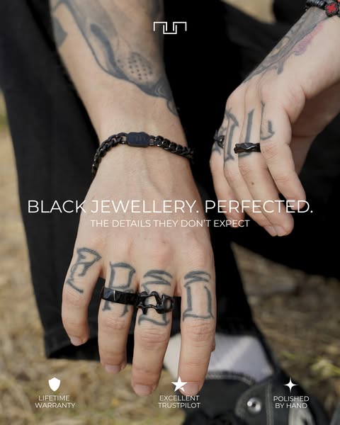 Metzi | Black Jewellery Perfected | Black Chains, Pendants & Rings