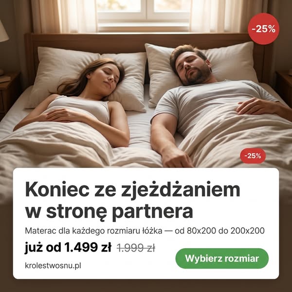 Materac dopasowany do każdego z was osobno