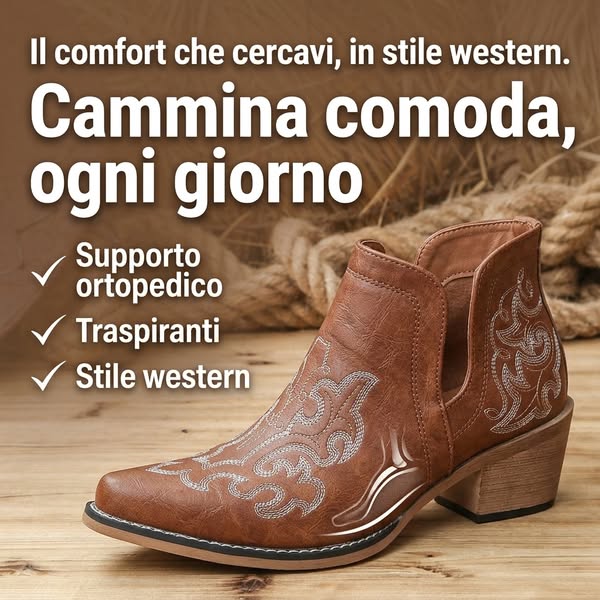 Stivaletti Western Traspiranti e Ortopedici
