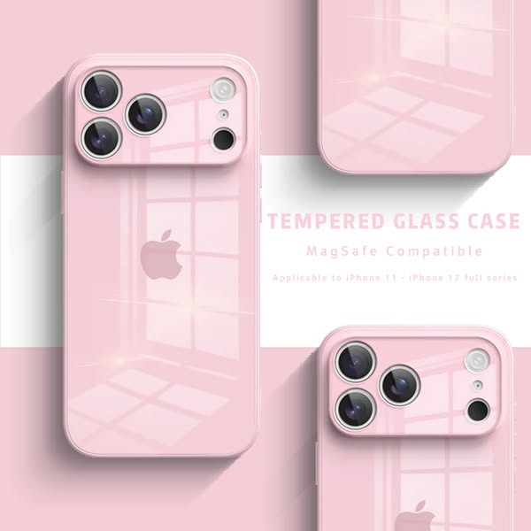 Light Pink | Tempered Glass Phone Case
