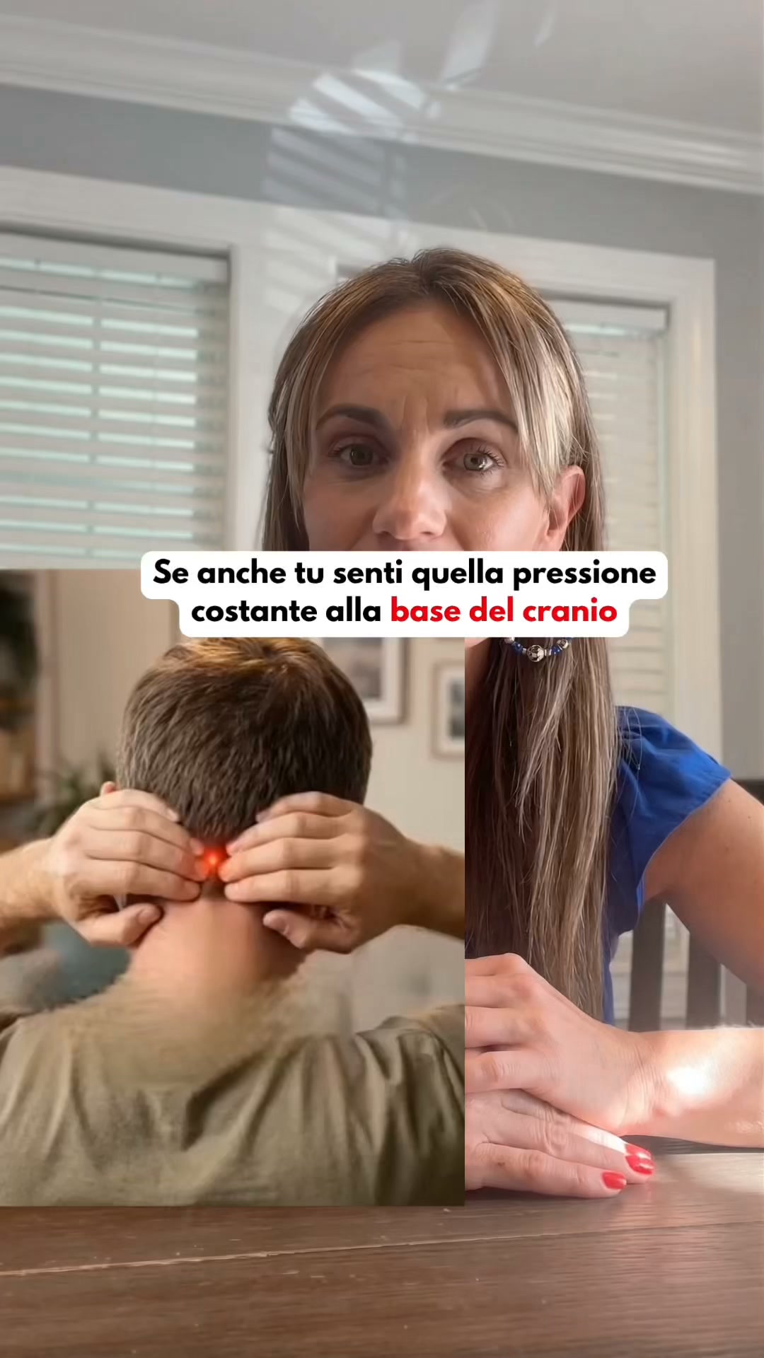 Riduci la pressione alla base del cranio