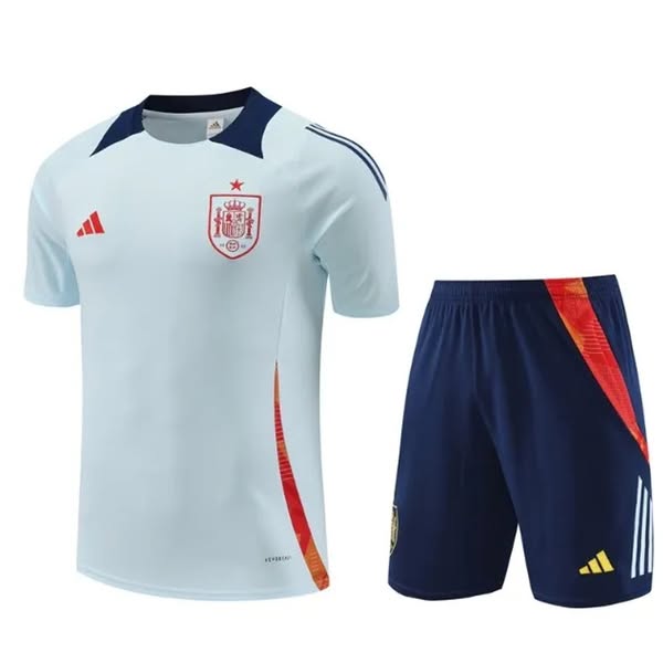 Spain 2024 Short Sleeve/Shorts Tracksuit Blue