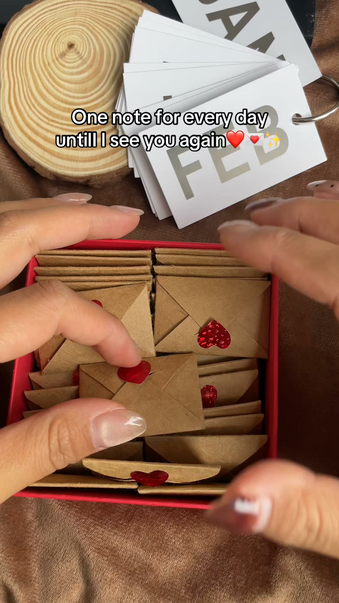 DIY Love Notes Box – Mini Blank Cards & Envelopes for Him Her