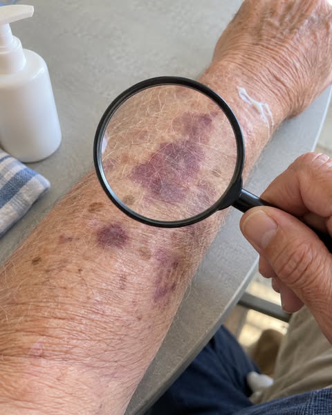 Fewer purple marks.