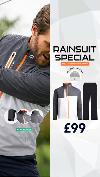 NEW £99 GOLF RAINSUIT