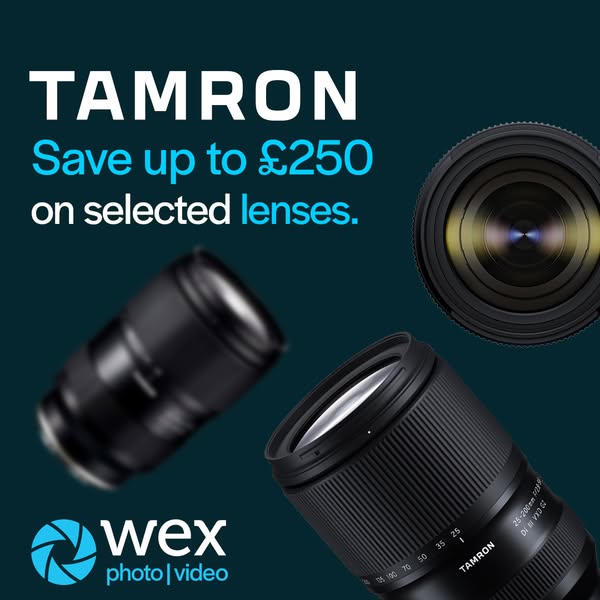 Save up to £250 on selected Tamron lenses.