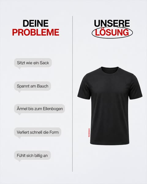 Schluss mit schlecht sitzenden T-Shirts