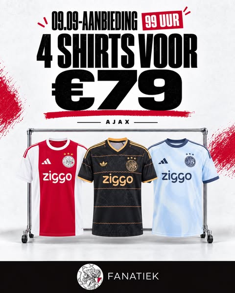 4 shirts voor € 79,90