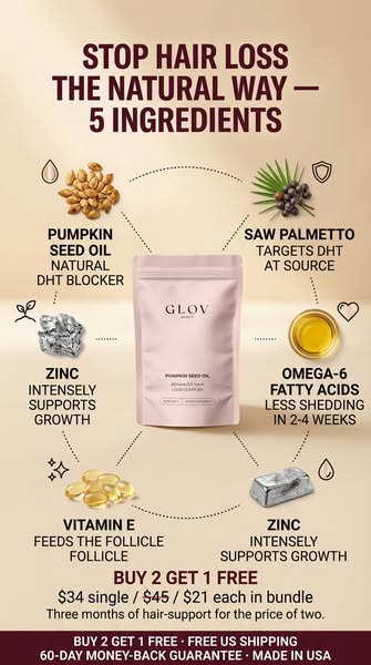 Stop Hair Loss the Natural Way — 5 Ingredients