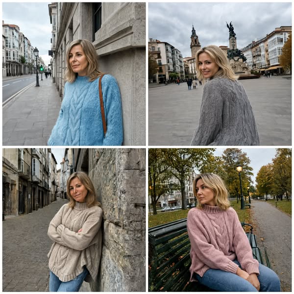 Vanessa | Suéter de Trenzas con Cuello