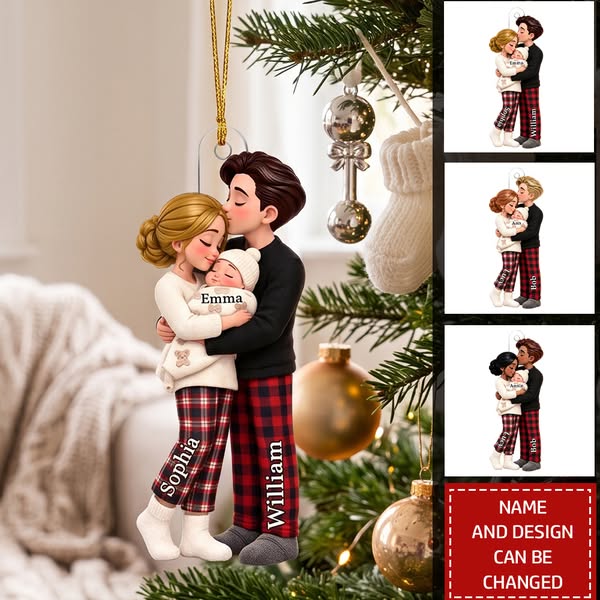 New Chapter First Christmas As Family Of Three - Christmas Tree Keepsake For New Parents