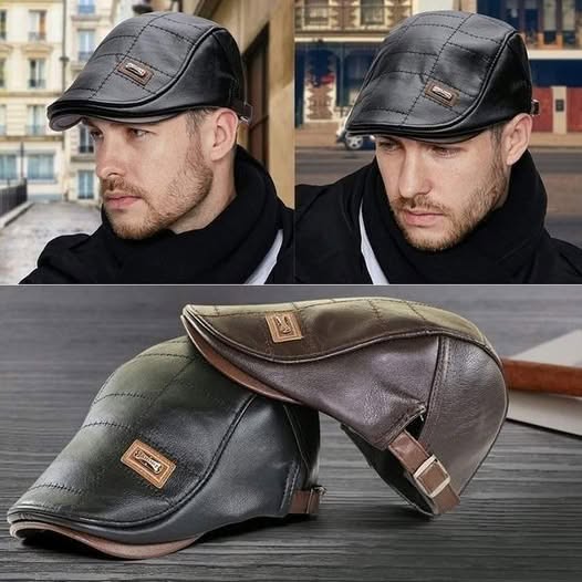 Christmas Hot Sale 49%OFF- New Trendy Leather Beret（Buy 2 Free shipping） - Black